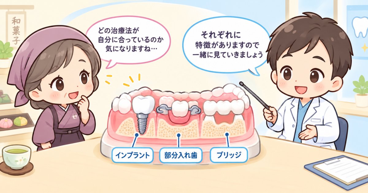 インプラントと入れ歯で、食事や会話はどう変わる？